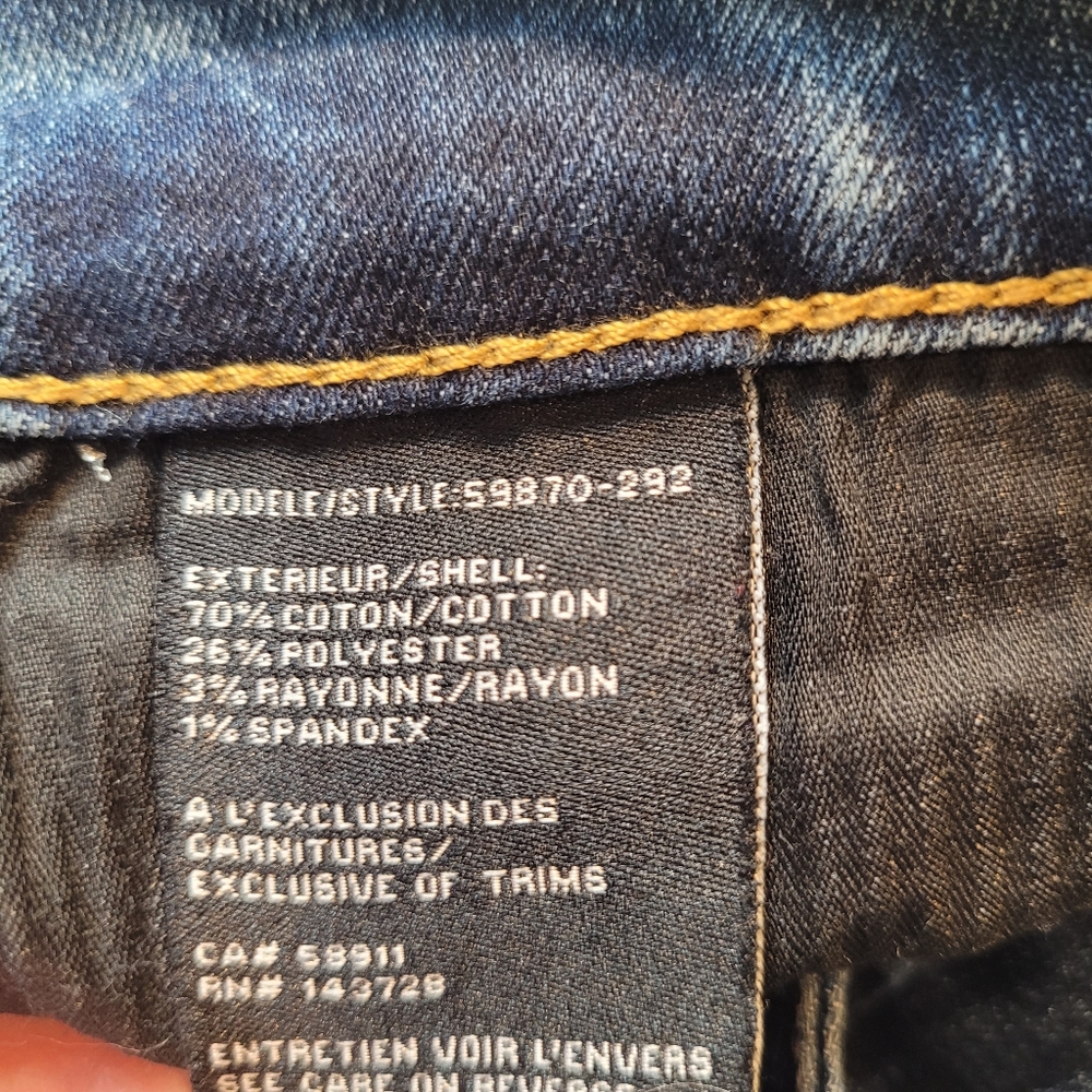 Tribal wide leg high rise blue jeans - 12. M 82 - Picture 5 of 8
